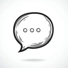 Obraz premium Message bubble balloon vector illustration.