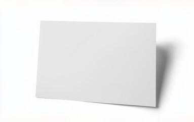 Blank white sheet of paper on white background.