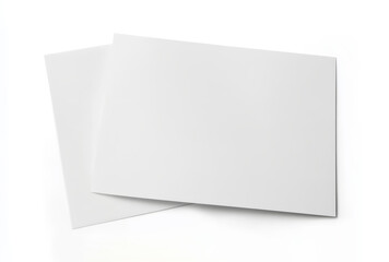 Blank white sheet of paper on white background.