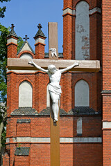 Crucifixion near the Church of St. Bruno of Querfurt (1902-1904).  Chernyakhovsk, Kaliningrad region