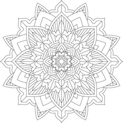 Vibrant mandala color book with simple, hand-drawn vector designs! Perfect for coloring, drawing, painting, and art lovers. Floral, geometric, symmetrical patterns for creativity and relaxation.
