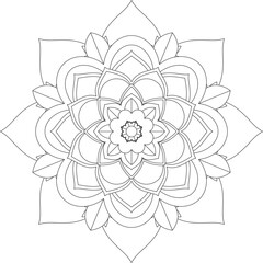 Vibrant mandala color book with simple, hand-drawn vector designs! Perfect for coloring, drawing, painting, and art lovers. Floral, geometric, symmetrical patterns for creativity and relaxation.
