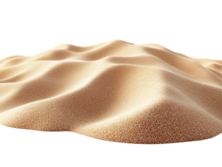 Sand dunes gently shaped by wind at sunset creating a serene landscape of natural beauty