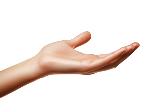 Open hand gesture symbolizing trust and connection in interpersonal communication