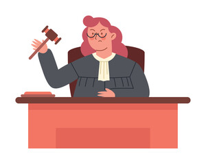working as judge in court