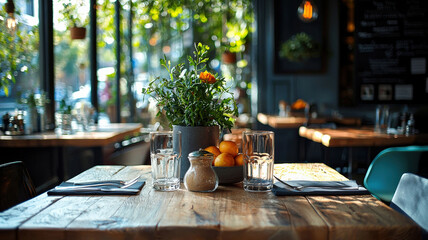 A casual, welcoming menu featuring a rustic design and vibrant photographs of fresh ingredients, ideal for a bistro or cafe atmosphere.