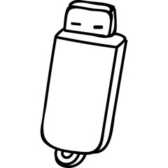 Usb icon flat vector illustration