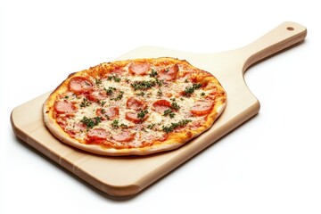 pizza serving board on a white backdrop