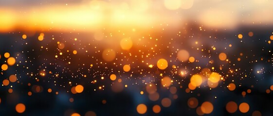 Obraz premium Golden Sparkles in Sunset Light
