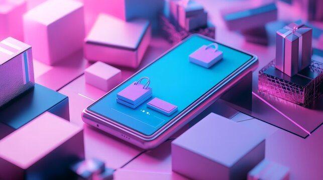 Seamless Mobile Shopping Experience, a user browsing diverse product options on a smartphone, showcasing convenience and accessibility in modern retail technology.