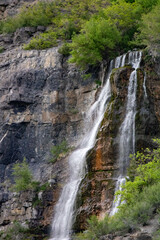 waterfall in the mountains