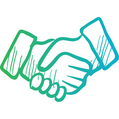 Fototapeta premium Handshake icon single line vector
