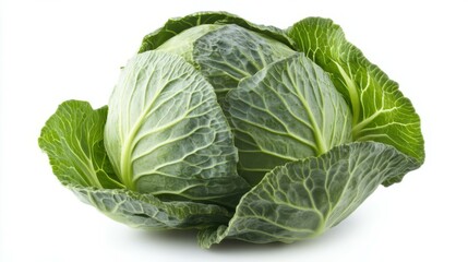 Obraz premium cabbage isolated on white background, full depth of field
