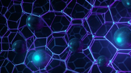 Blue and Green Hexagon Pattern Vector Design for Technology and Science Wallpaper Illustration