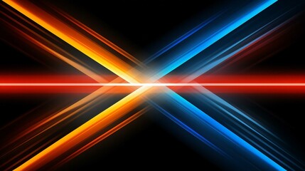 Obraz premium Vibrant Motion Design of a Car in Space with Colorful Light Waves and Energy Lines on a Night Road