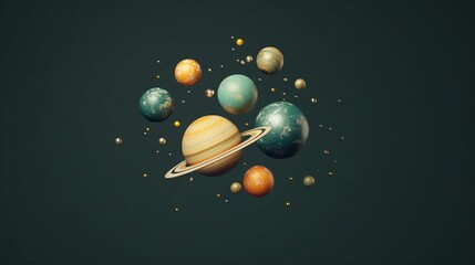 Colorful 3D Christmas Sphere Illustration Celebrating the Holiday with Stars and Decorations