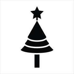 cristimas tree vector icon line sign