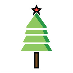 Fototapeta premium cristimas tree vector icon line sign