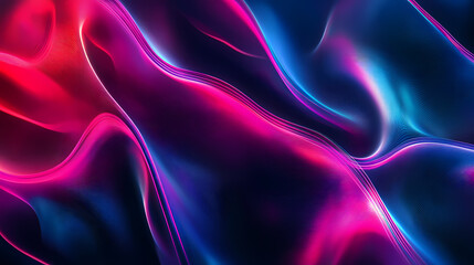 Obraz premium Dark abstract futuristic background. neon lines, glow. neon lines, shapes. pink and blue glow. Futuristic. Illustration