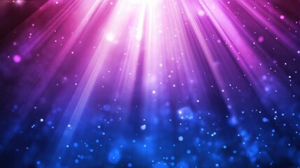 Fototapeta premium Light rays emitting from blue and purple neon lights on an abstract background