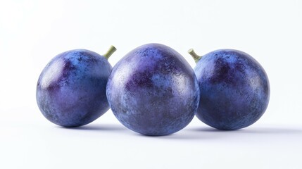 Obraz premium purple or blue Grape, isolated on white background, full depth of field