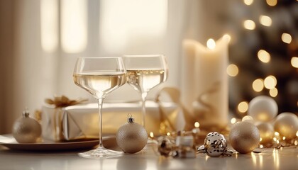 Celebration toast cozy living room festive decor warm ambiance intimate gathering holiday spirit