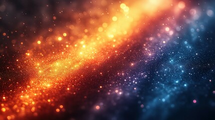 Fototapeta premium Abstract Glittering Background With Warm And Cool Tones