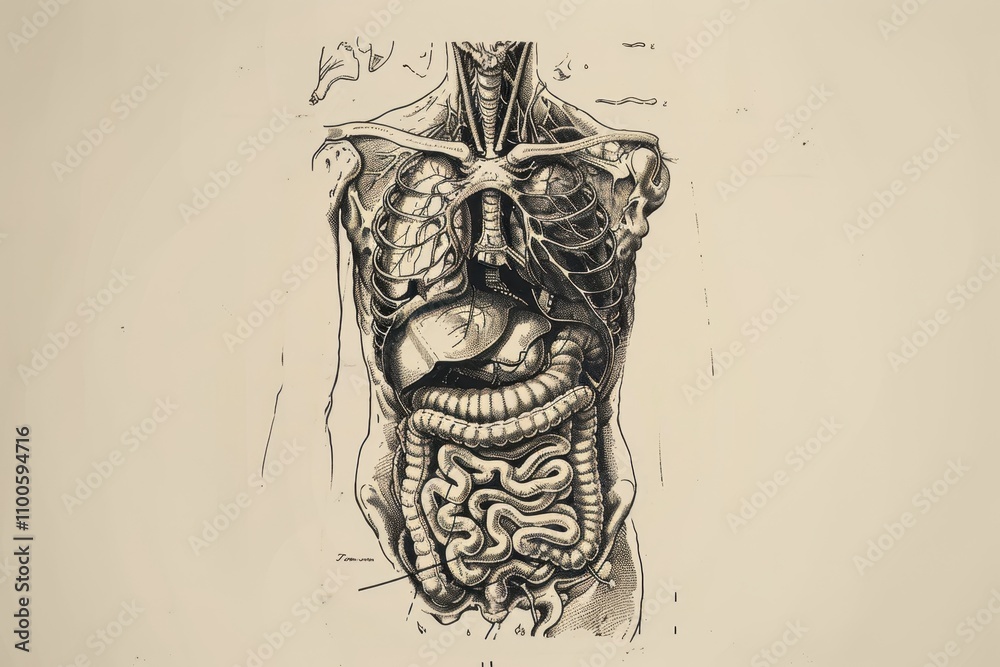 Poster exploration of human anatomy featuring detailed 3d models of organs and systems in vibrant colors on