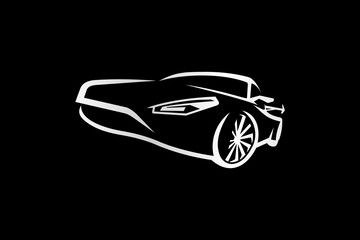 Naklejka premium Super Sports Auto Car Vehicle Logo Design Silhoutte Inspiration