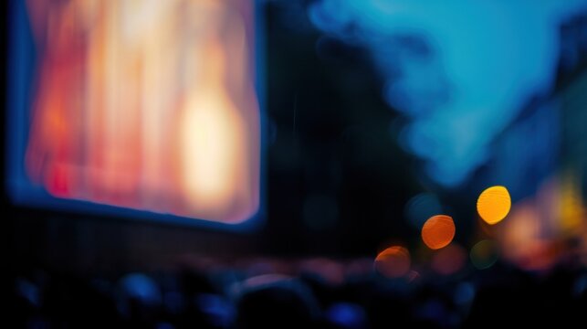The outdoor film screening is a blurred memory in the making fading in and out of focus as time passes.