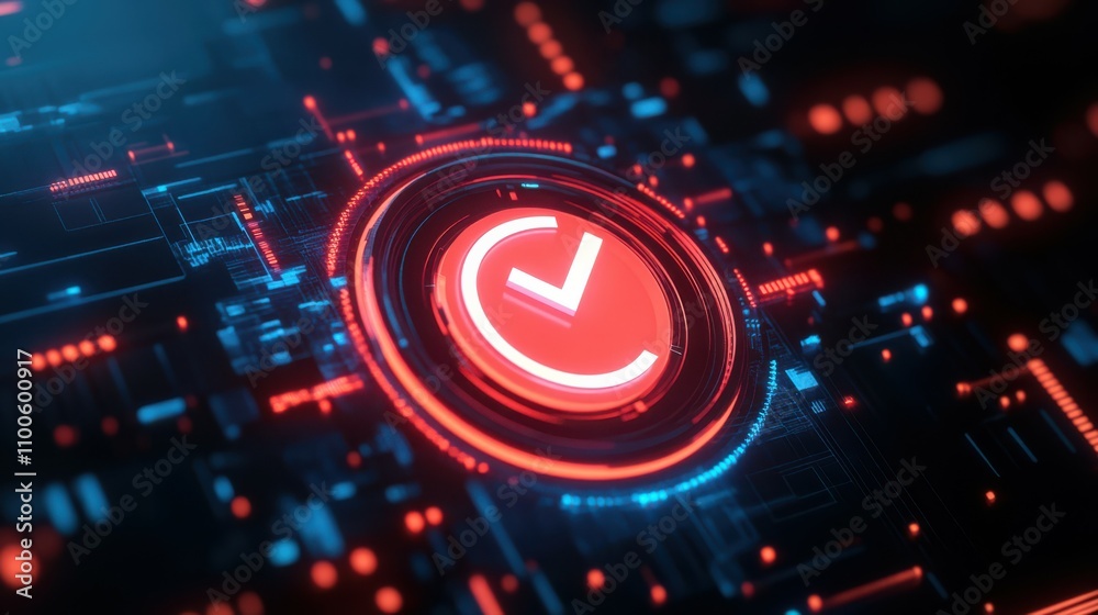 Poster update button, update concept on touchscreen, software or operating system upgrade icon