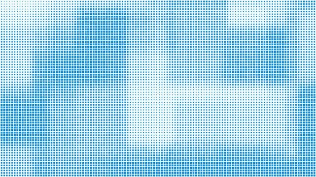 Blue halftone square dotted gradient background, abstract color pop cartoon comic dots, dynamic minimal retro graphic texture, tech point art pattern