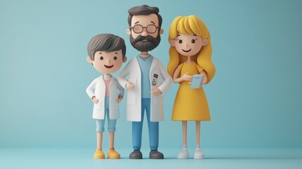 Family Discussing Healthcare Plans in a Modern Office Setting