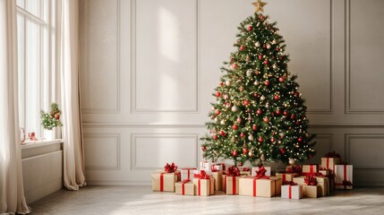 tree Christmas in living room decoration	