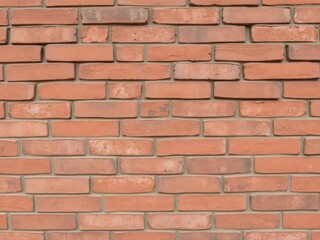 Obraz premium Close-up shot of weathered and aged red brick wall, detail, aged