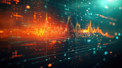 Obraz premium A modern medical banner featuring abstract lines, a stethoscope, and a heartbeat graph, conveying a sense of healthcare innovation and professionalism.