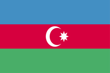 Illustration of Azerbaijan flag
