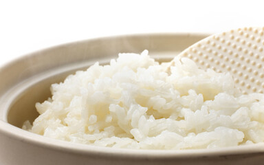 　炊きたててご飯　　白バック