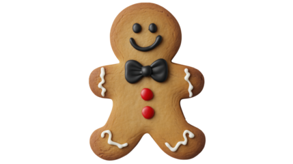 Smiling Bread with Faces, Shaped Like Cookies Isolated on White Background PNG