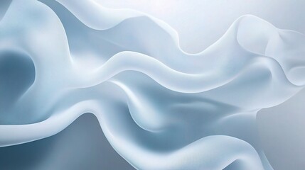 Fototapeta premium Soft Flowing Fabric Texture in Light Blue and White Tones