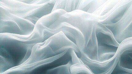 Fototapeta premium Soft Light Fabric Flowing Gracefully in Dreamy Atmosphere