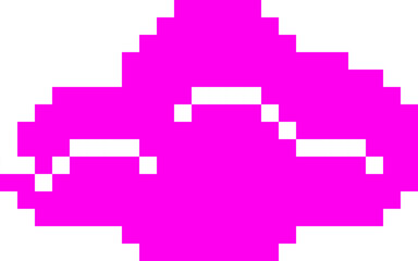 Obraz premium Acid Neon Cloud Pixel Art