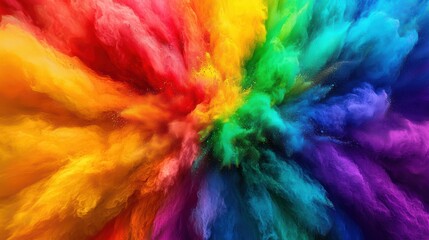 Fototapeta premium Vibrant Explosion of Colorful Powder with Swirling Patterns