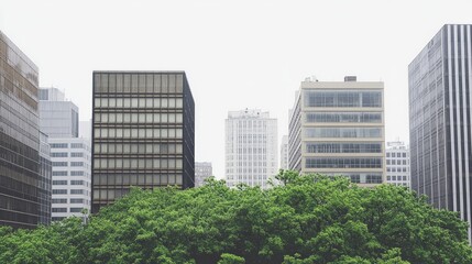 Urban Landscape Blending Nature and Architecture