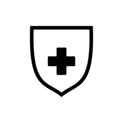 Obraz premium Health insurance icon vector. Insurance health document sign and symbol