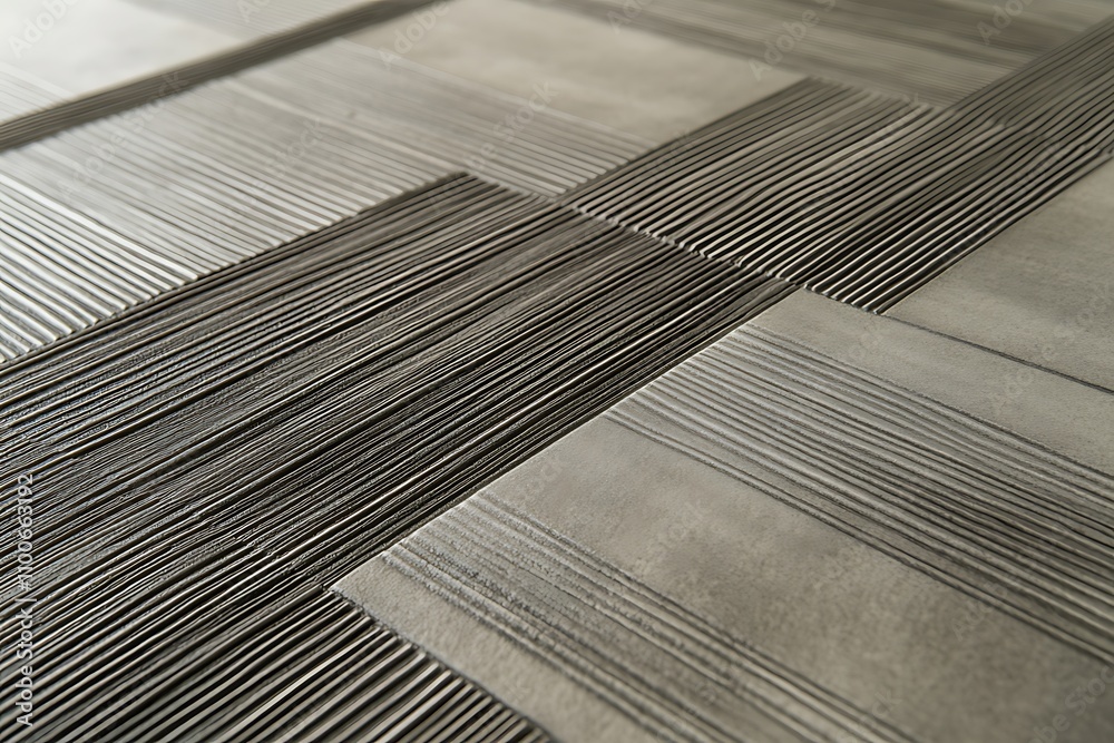 Poster textured surface with linear patterns in shades of gray, possibly for design or architecture.