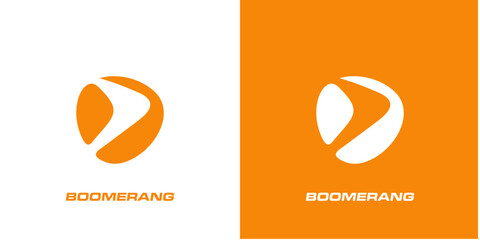 isolated boomerang logo.Symbol icon Vector Design Template.illustration