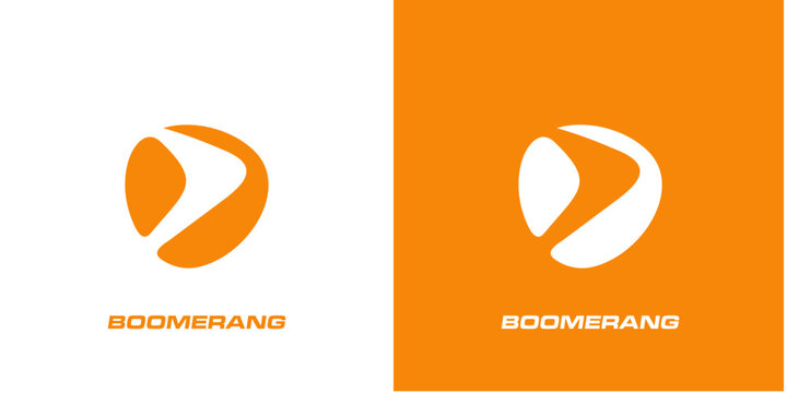 isolated boomerang logo.Symbol icon Vector Design Template.illustration