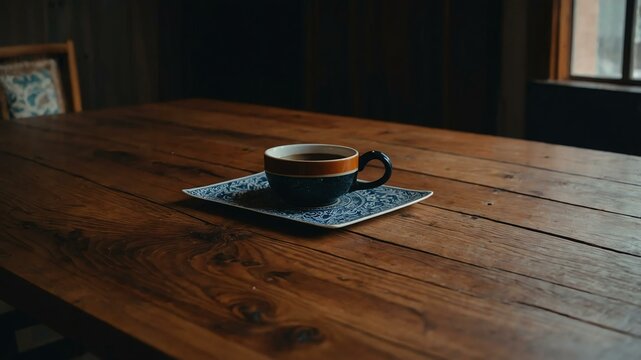 aesthetic preparation of khubz on a wooden table background