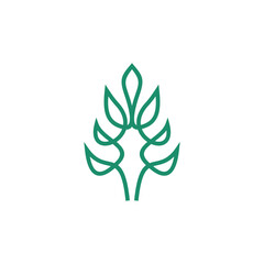 Floral tree park logo design